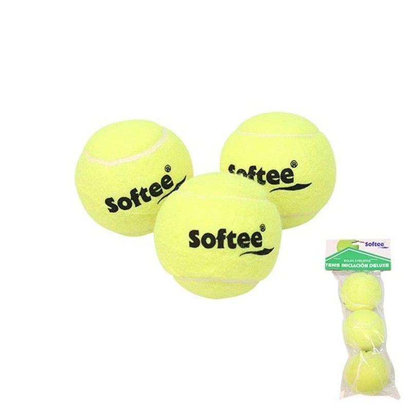 Bolsa con 3 pelotas de tenis de iniciación deluxe