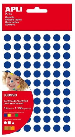 Bolsa gomets geométricos pequeños permanentes, 12 hojas