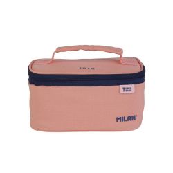 Bolsa Isotérmica Porta Alimentos Pequeña Con 1 Recipiente (1,5 L) Serie 1918, Rosa Milan
