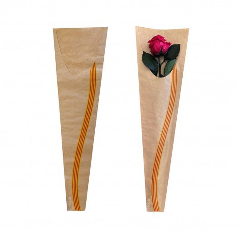 BOLSA KRAFT MARRÓN + BANDERA 6 X 18 X H60 CM (50U)