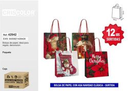 Bolsa Navidad 26+10x32 210gr. Surt.42945