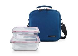 Bolsa porta alimentos lunchbag azul roja