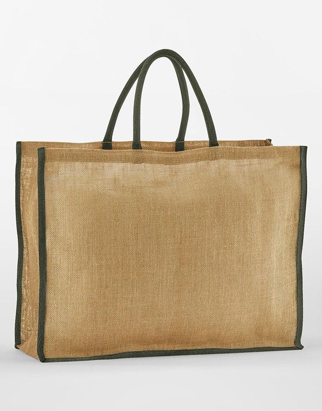 Bolsa shopper de yute natural almidonado Market