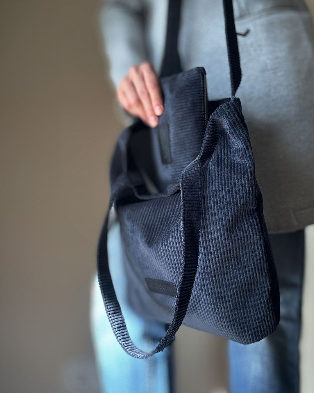 Bolsa tipo shopper mediana MINIOTS de pana