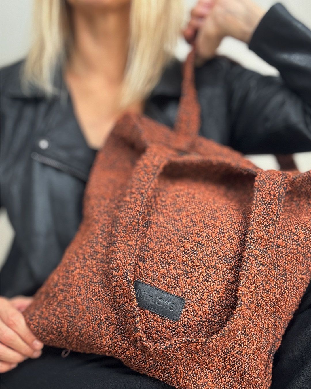 Bolsa tipo shopper mediana MINIOTS rizado