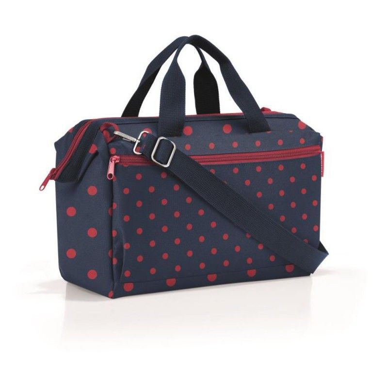 Bolsa viaje allrounder S pocket mixed dots-red Reisenthel