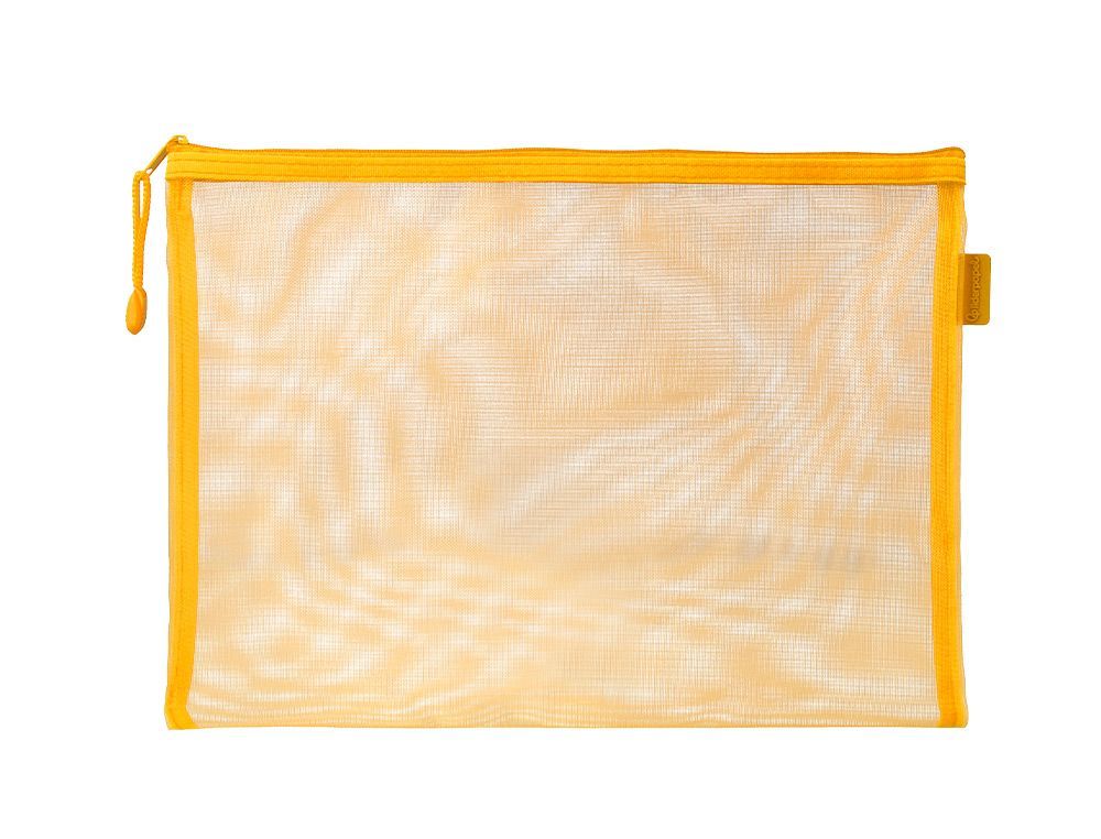 Bolsa zipper bag liderpapel poliester transpirable multiusos din A5 amarillo