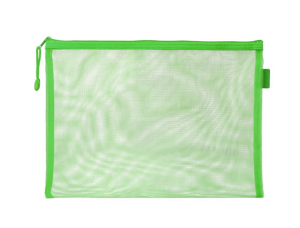 Bolsa zipper bag liderpapel poliester transpirable multiusos din A5 verde pastel