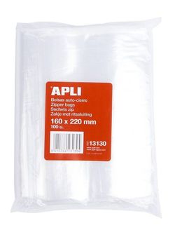 Bolsas auto cierre 160 x 220 mm 100 u.