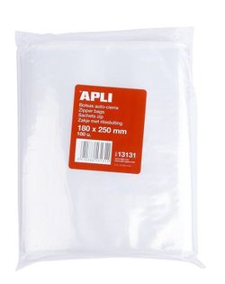 Bolsas auto cierre 180 x 250 mm 100 u.