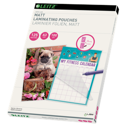 Bolsas plastificación Leitz DIN A3 acabado satinado (Caja 100 ) 125 micras