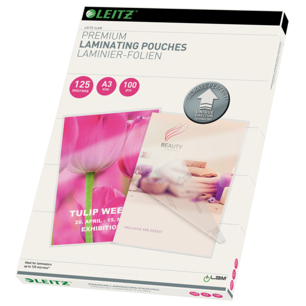 Bolsas plastificación Leitz DIN A3 (caja 100) 125 micras