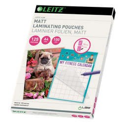 Bolsas plastificación Leitz DIN A4 acabado satinado (Caja 100 ) 125 micras