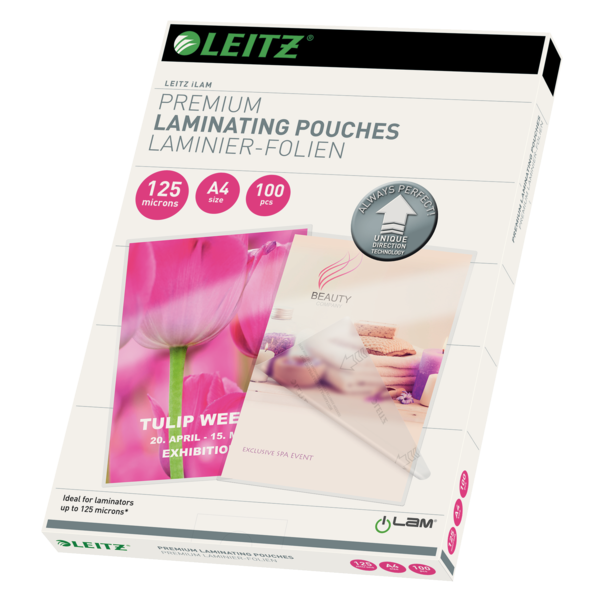 Bolsas plastificación Leitz DIN A4 (caja 100) 125 micras