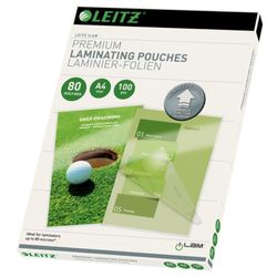 Bolsas plastificación Leitz DIN A4 (caja 100) 80 micras
