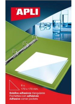 Bolsillos adhesivos triangulares 170 mm x 170 mm