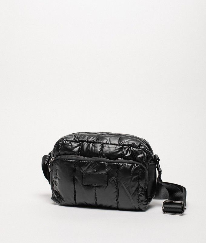 Bolso Bandolera Acolchado Negro