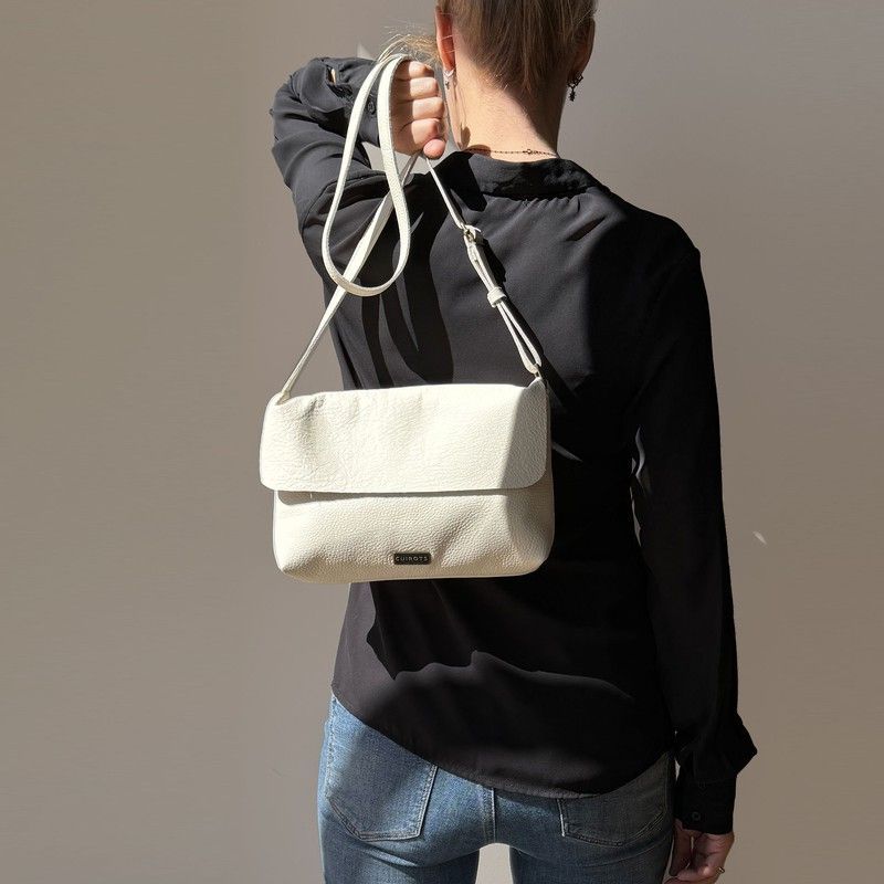 Bolso bandolera con solapa CUIROTS Seta de piel