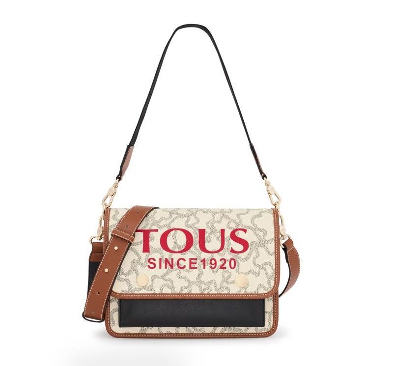 Bolso bandolera mediana Tous Audree Beige Kaos Icon