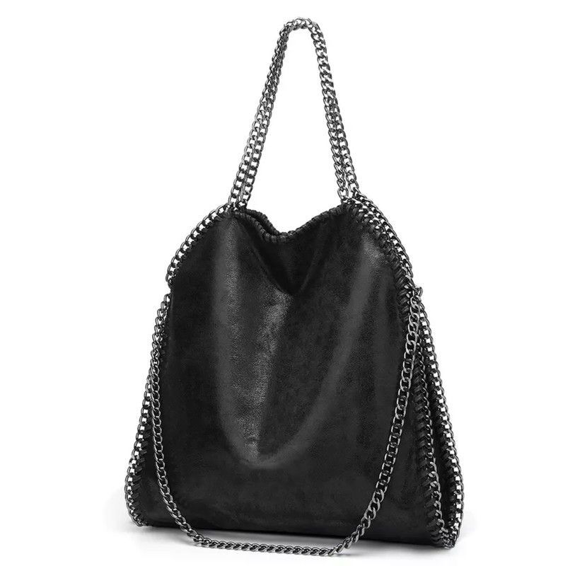 Bolso Cadenas Grande Color Negro
