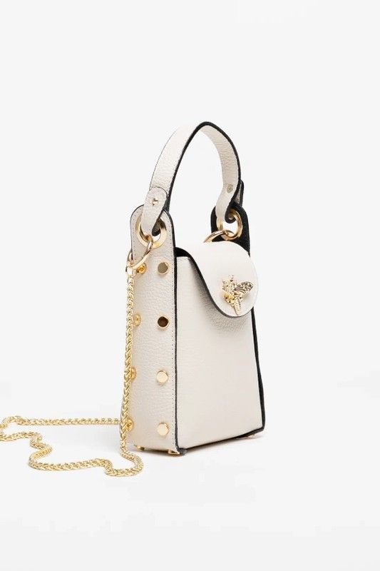Bolso De Bandolera Y Mano Abeja Blanco