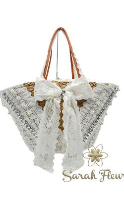 Bolso de cesta de paja modelo Lazo