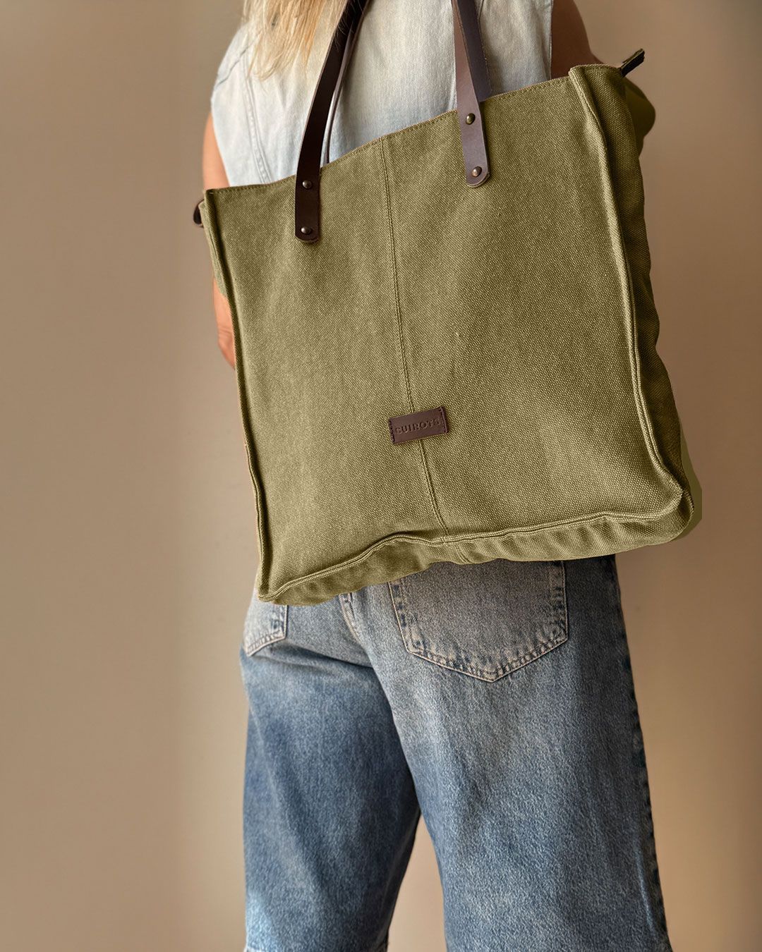 Bolso de hombro tipo shopper CUIROTS Canvas