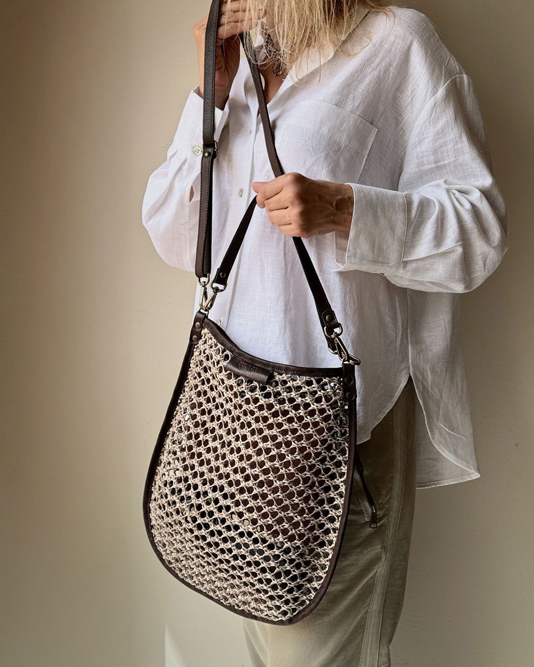 Bolso de hombro y bandolera grande CUIROTS Formentera