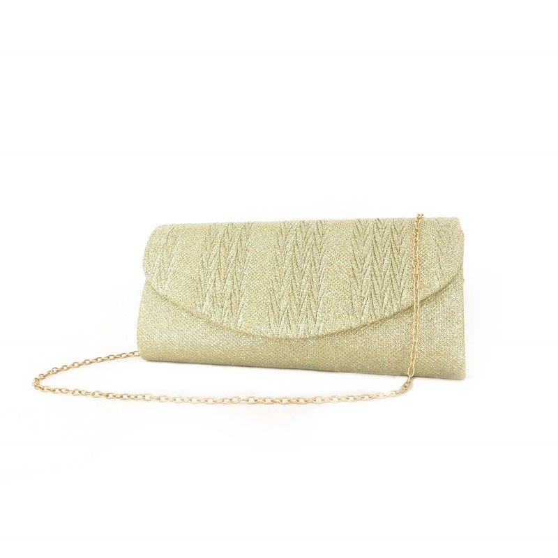Bolso De Mano Con Cadena Oro