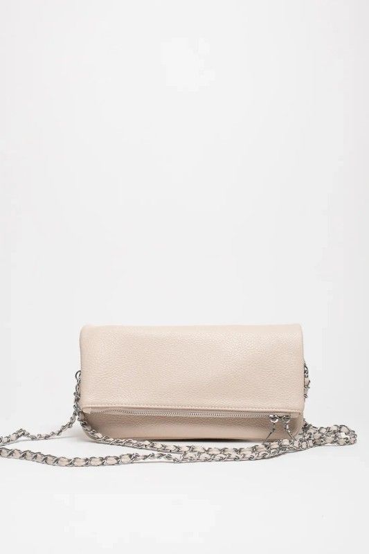 Bolso Doble Cadena Para Hombro y Bandolera Crudo