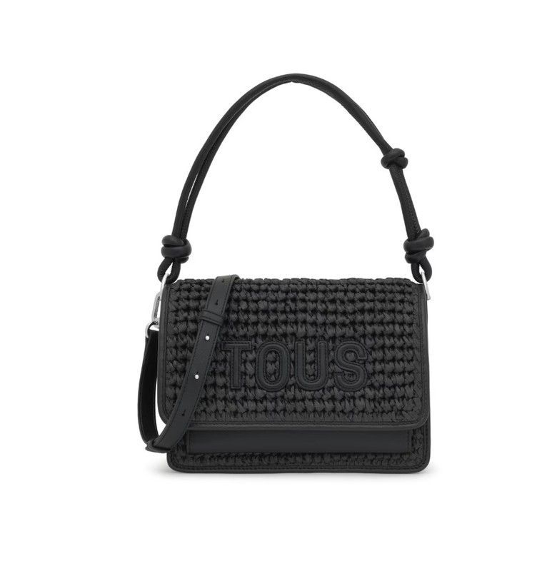 Bolso mediano Tous Audree Rafia color Negro
