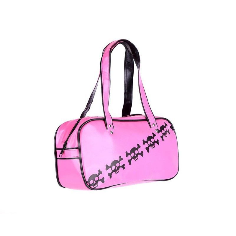 Bolso Rectangular Rosa Skulls