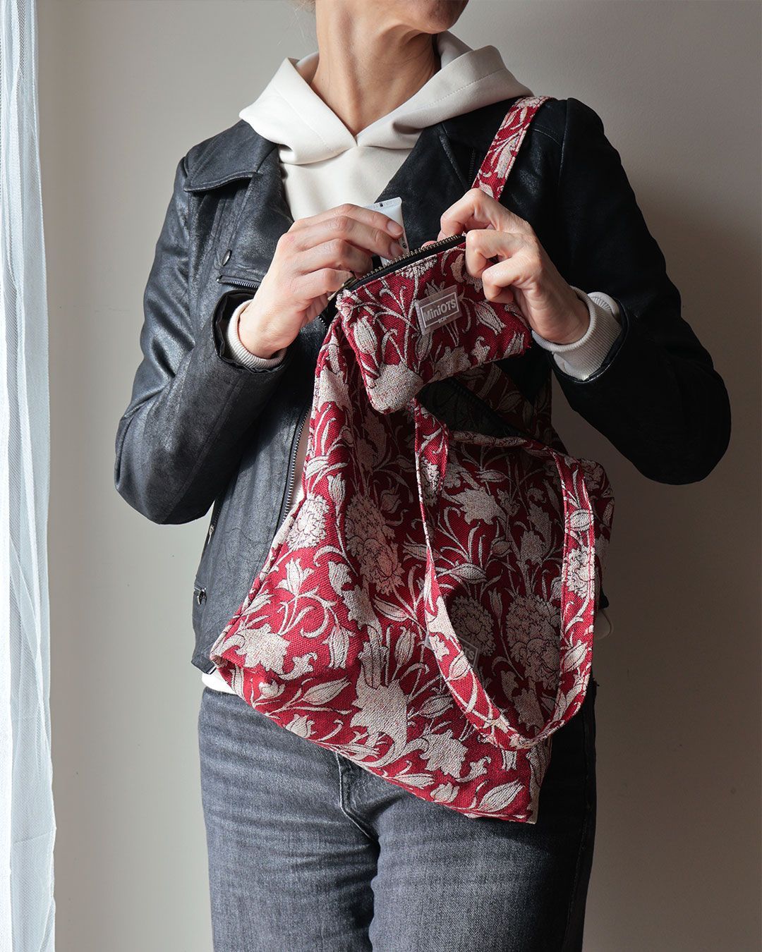 Bolso tipo shoppper MINIOTS MiniCarmín