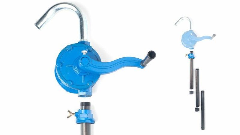 Bomba trasvase manual rotativa barril combustible