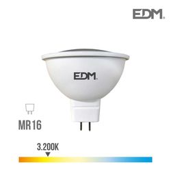 Bombilla dicroica led gu5.3 12v 5w 450 lm 3200k luz calida edm
