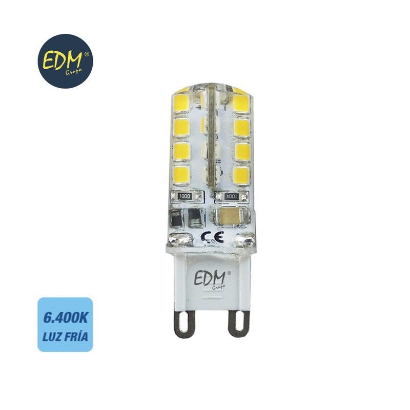 Bombilla g9 silicona led 2,5w 200 lm 6400k luz fria edm