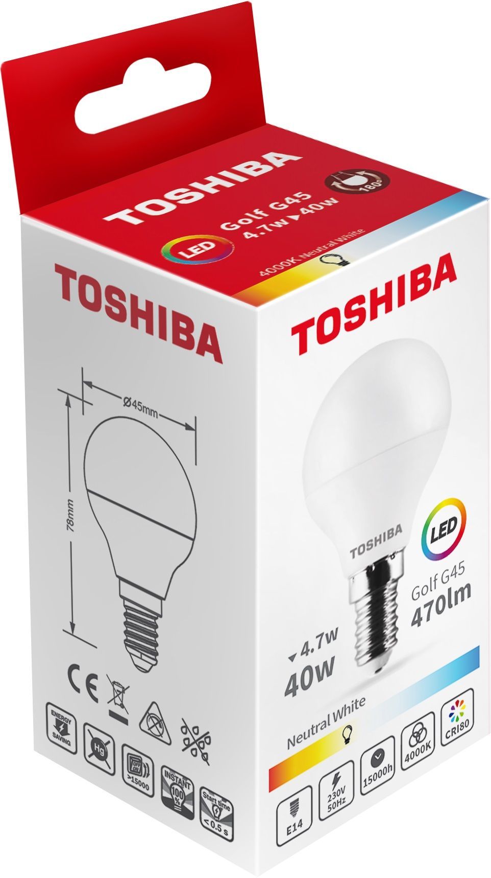 Bombilla LED G45 E14 5W 4000K