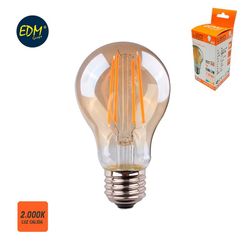Bombilla standard filamento led cristal vintage e27 6w 500 lm 2000k luz calida edm
