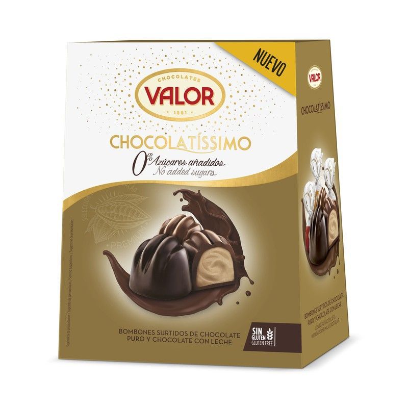 Bombones Valor Chocolatissimo Surtido Sin Azúcar 200 grs Especial Regalo
