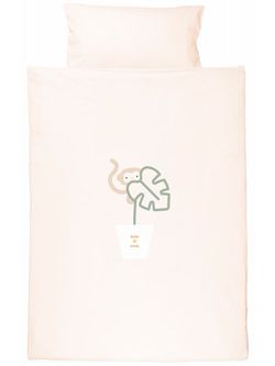 Bonjourbébé Monstera Monkey funda nórdica set 2p 100 (60x120) hunter green