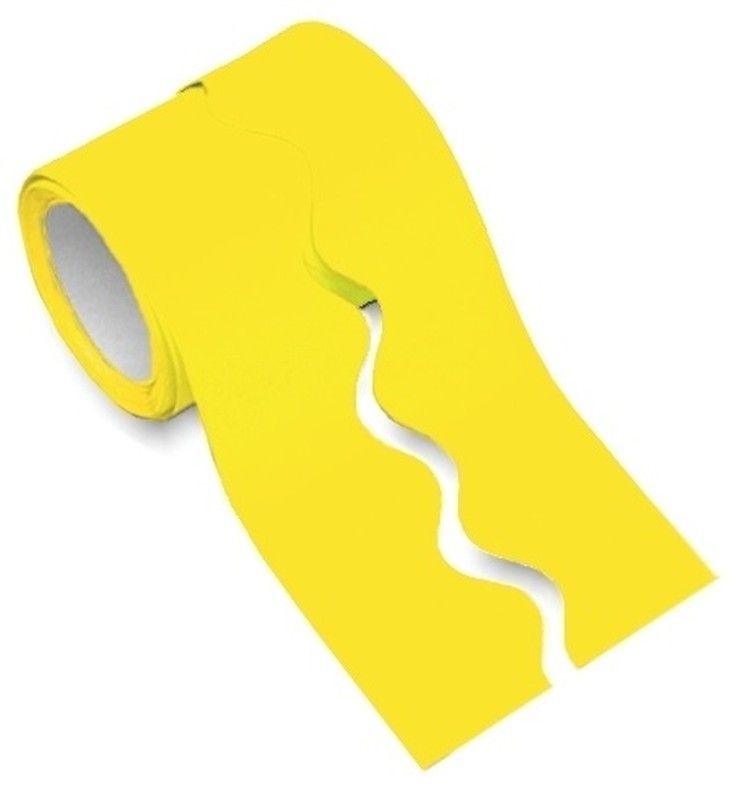 Borde de ondas liso 57 mm x 15 m Amarillo