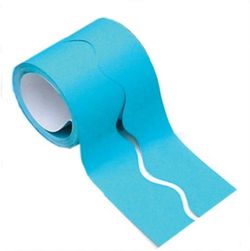 Borde de ondas liso 57 mm x 15 m Azul Claro