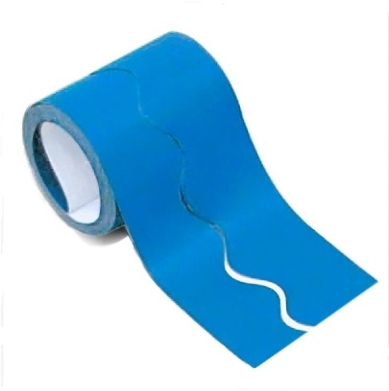 Borde de ondas liso 57 mm x 15 m Azul Oscuro