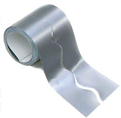 Borde de ondas liso 57 mm x 15 m Plata