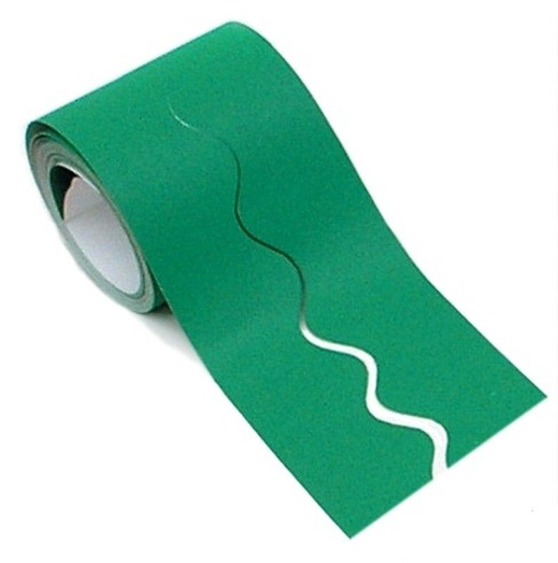 Borde de ondas liso 57 mm x 15 m Verde Esmeralda