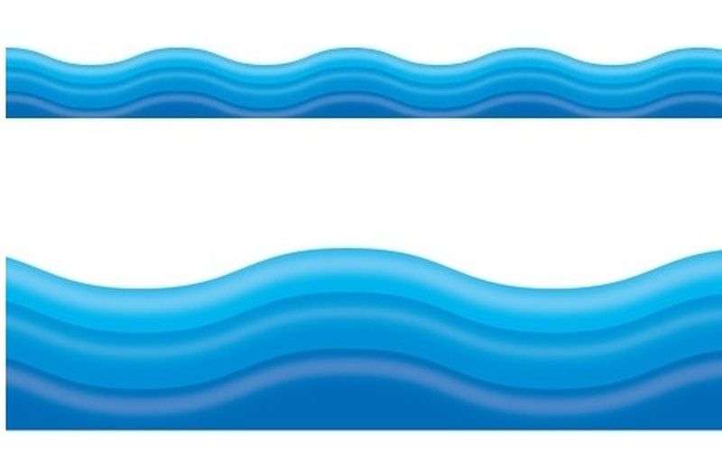 Borde de ondas liso Ondas Azules