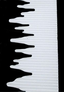 Borde diseño tempanos de hielo grande Blanco