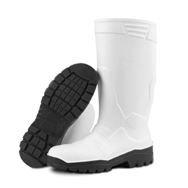 Botas de agua blancas de poliuretano escarcha con puntera