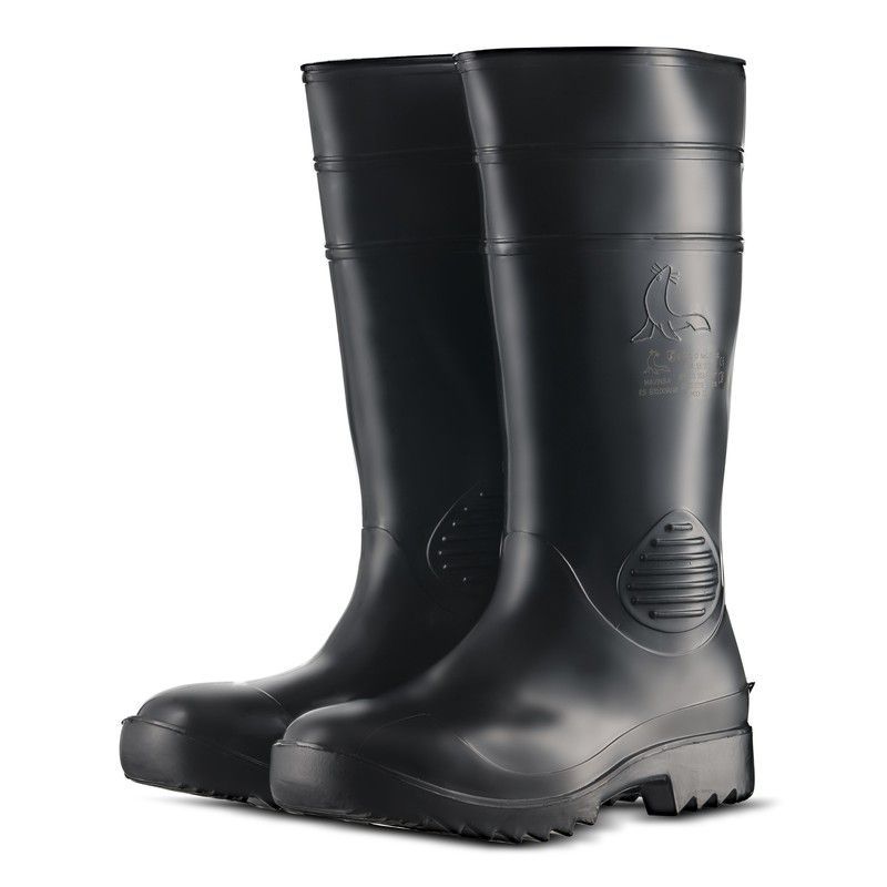 Botas de agua negras Segur con puntera y plantilla