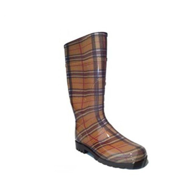Botas de agua para mujer de cuadros